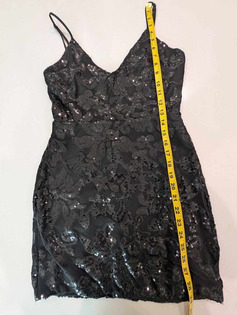 Winsor Black Sequin Mini Cocktail Dress - Picture 12 of 14